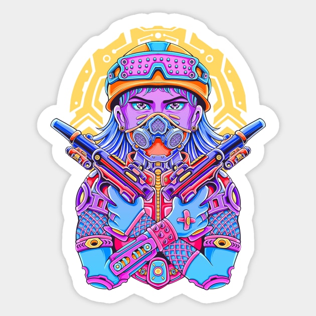 Gunner Sticker by Efexampink